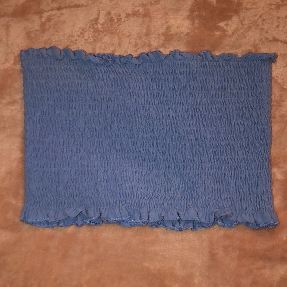 Blue crop top
